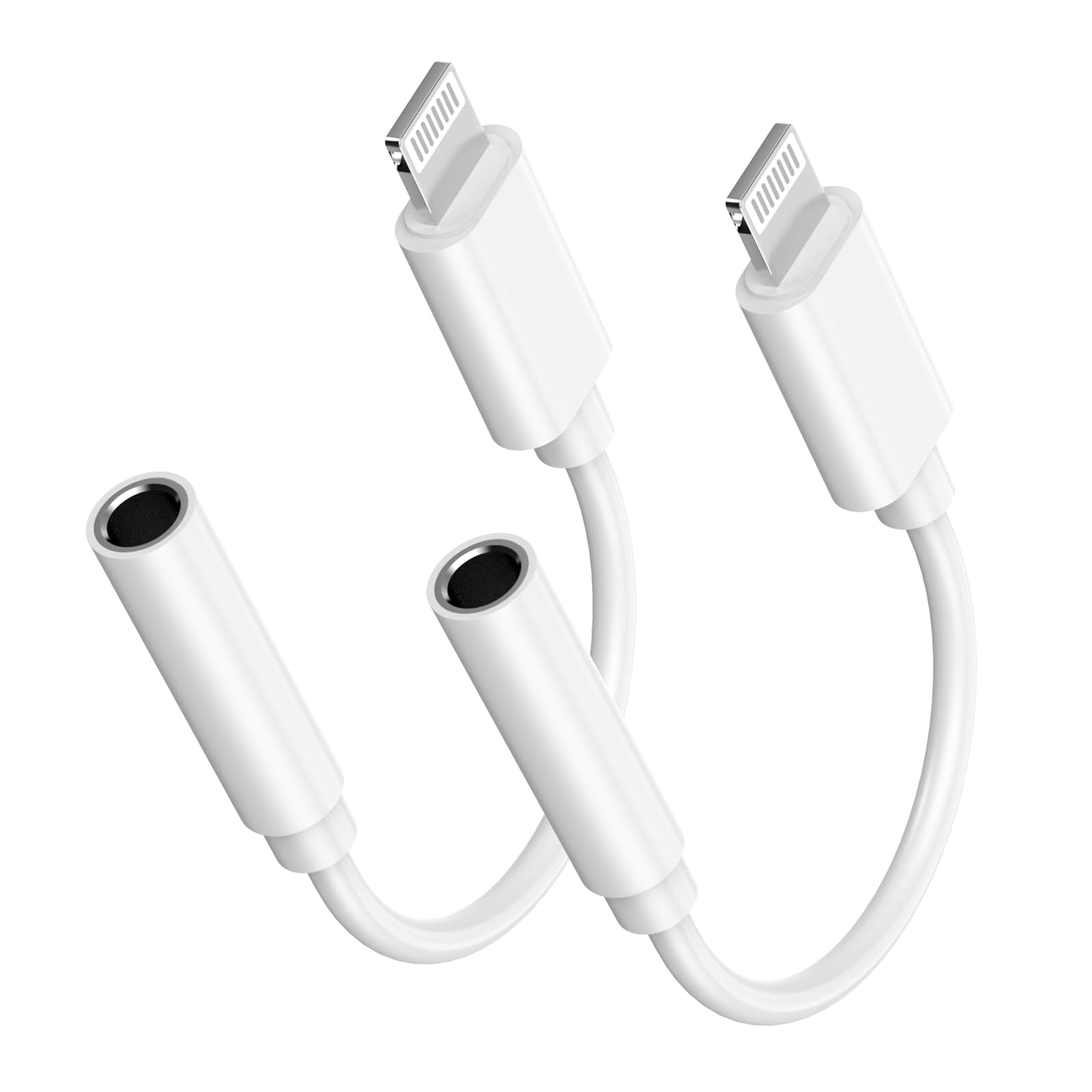 Photo 1 of [Apple MFi Certified] Lightning to 3.5 mm Headphone Jack Adapter, 2 Pack iPhone 3.5mm Aux Adapter Converter Dongle Audio Cable for iPhone 14 13 12 11 Pro Max XS XR X 8, Support Music Control & All iOS
