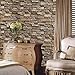 Faux Vintage 3D Brick Stone Wall Paper Self Adhesive Vinyl Peel and Stick Wallpaper Mural for Wall Bathroom Kitchen Backsplash Living Room Bedroom Removable and Waterproof 17.7 Inches by 16 Feet