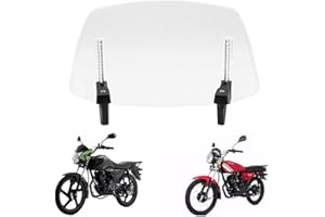 Shkalacar Motorcycle Windshield Motorcycle Wind Deflector, Adjustable Clip Windshield Extension Universal for Most Motorcycle