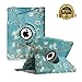 Hsxfl Rotating Case for iPad 9.7 inch 2018 2017/ iPad Air 2-360 Degree Rotating Stand Smart Cover Case with Auto Sleep Wake for Apple iPad 9.7