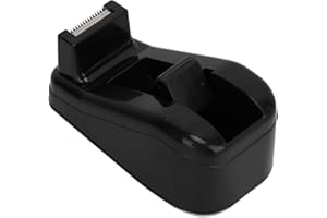 Tape Holder, Easy to Replace with Stainless Steel for Office Study Desk, Thick Durable ABS Plastic Tape Dispenser Cutter