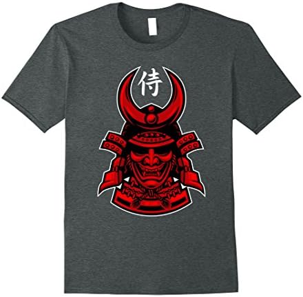 Mens Bushido Tshirt - Japanese Samurai Tee - Asian Warrior Skull 2XL Dark Heather