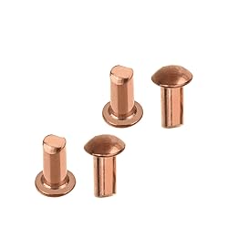 Aicosineg 200pcs 0.16" Length Copper Solid Rivets
