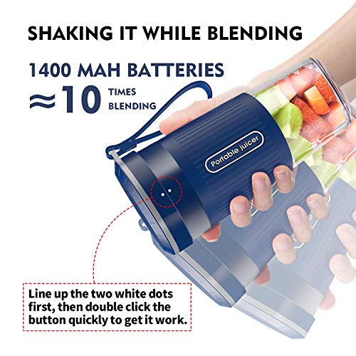 Portable Blender,AUZKIN Cordless Mini Personal Blender Small Smoothie