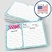 321Done 4x6 Recipe Cards (Set of 50) - Mason Jar - Thick Double Sided Premium Card Stock - Made in USA - Rustic Pink and Teal, Large Notes From