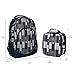 Reinforced Water Resistant School Backpack and Insulated Lunch Bag Set (1, Grey Pixel Stripe)