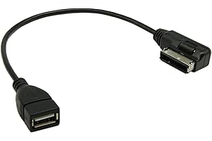 zdyCGTime AMI USB Cable, AMI USB Cable,AMI MMI MDI AUX to USB 2.0 Female Adapter Cable for Audi VW A3 A4L A5 S5 A6L A8 Q5 Q7 Q8 TT Music Interface-10 Inchs