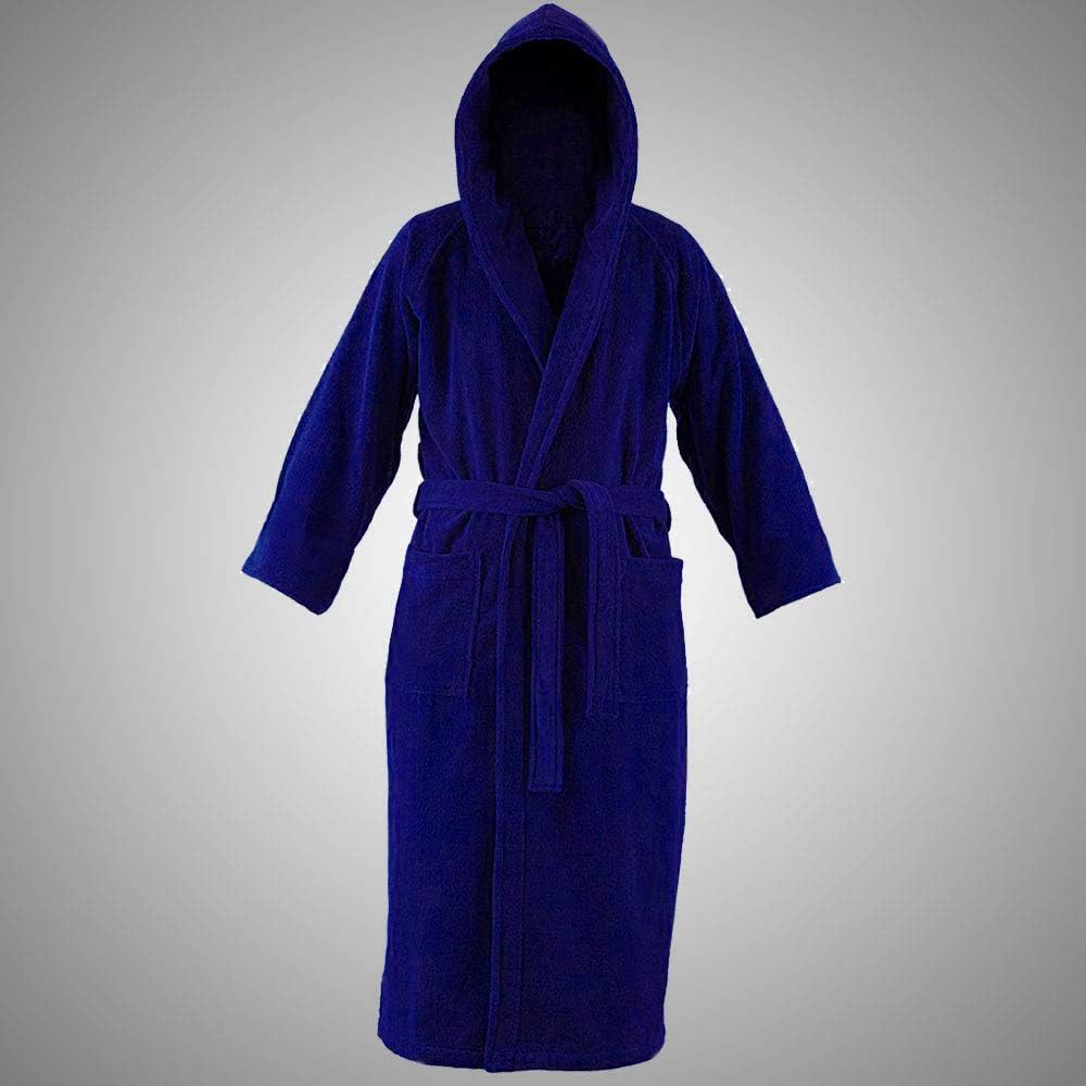 egyptian cotton hooded bathrobe
