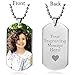 Interway Trading Personalized Custom Photo and Message Necklace Pendant Dog tag (High Polish-Full Color Photo)