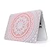 MacBook Air 13 Inch Case (Release 2010-2017 Older Version),iCasso Rubber Coated Soft Touch Hard Case with Keyboard Cover Only Compatible Macbook Air 13 Inch (Model:A1369/A1466), Pink&White Medallion