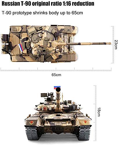 HSB Erwachsene Off-Road Crawler Panzer RC Panzer Upgraded russischen T90 Tank Fernbedienung Modell Tracks 1/16… – Bild 3