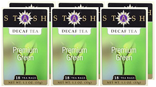 Stash Tea Decaf Premium Green Tea, 18 Count Tea Bags in Foil (Pack of 6) - //medicalbooks.filipinodoctors.org
