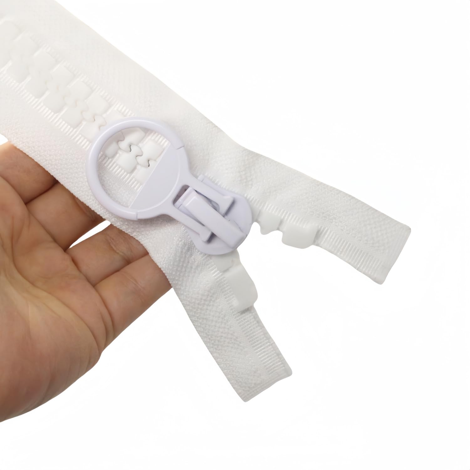 Photo 1 of YaHoGa 80cm #20 Super Large Separating Giant Plastic Zippers for Sewing Tents Coats Overcoats Boat Cover Canvas Heavy Duty Huge Resin Vislon Zippers (31" White)