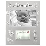 Malden International Designs A Star is Born Juvenile Picture Frame, 4x6, Silver