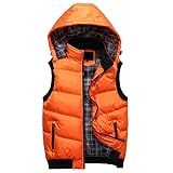 Smartstar Men Classic Sleeveless Hooded Down Vest Asian Size XL - Orange