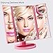 Ceenwes Makeup Mirror Trifold Touch Screen Vanity Mirror with 21 LED Lights Lighted makeup mirror with 4 Magicfly 10/3/2/1X Mirror Dual Power Supply 180°Adjustable Stand Light Up Mirror for Cosmetic