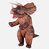 Inflatable Dinosaur Costume Blow up Triceratops Costumes for Adults Fancy Dino Onesies Party Halloween Cosplay Costume