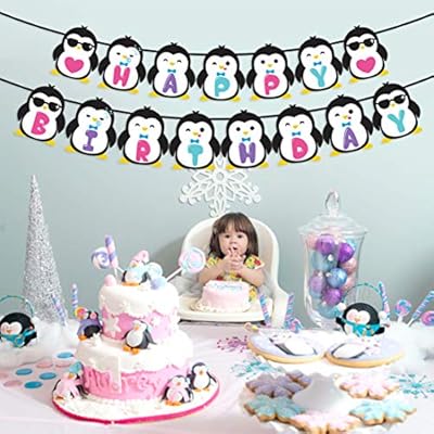 Penguin Birthday Party Supplies Penguin Happy Birthday Banner