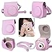 Leebotree Instant Camera Accessories Compatible with Instax Mini 11 Instant Film Camera Include Case/Album/Wall Hang Frames/Film Frames/Border Stickers/Corner Stickers (Pink Ⅱ)