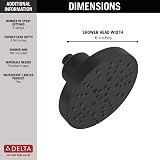 Delta Faucet 52668-BL H2Okinetic 5-Setting Raincan Shower Head Matte Black view 4
