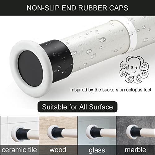 Oxdigi Room Divider Tension Curtain Rod Long / 102.4122.1 inches Large