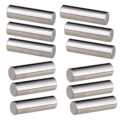 MagiDeal 12 Pieces Alnico 5 Humbucker Pickup Polepiece Magnet Slug Rods 15mm for Electric Guitar Parts