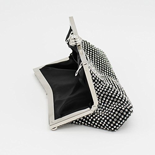 Kingluck the Rhinestone Diamond Wedding Special Occasion Evening Handbags/clutchs (black) - Thumbnail 4