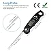 Instant Read Digital Thermometer, Cooking Food Thermometer for Kitchen & Outdoor, With a Luminous Electronic LCD Screen and Foldable Probe & Calibration Functions, by You and Me Black