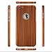iPhone 6/6s Full Body Hard Case-Aurora Flexible Plastic Front and Back Cover with Tempered Glass Screen Protector for iPhone 6/6s 4.7 Inch (Black wood pattern)