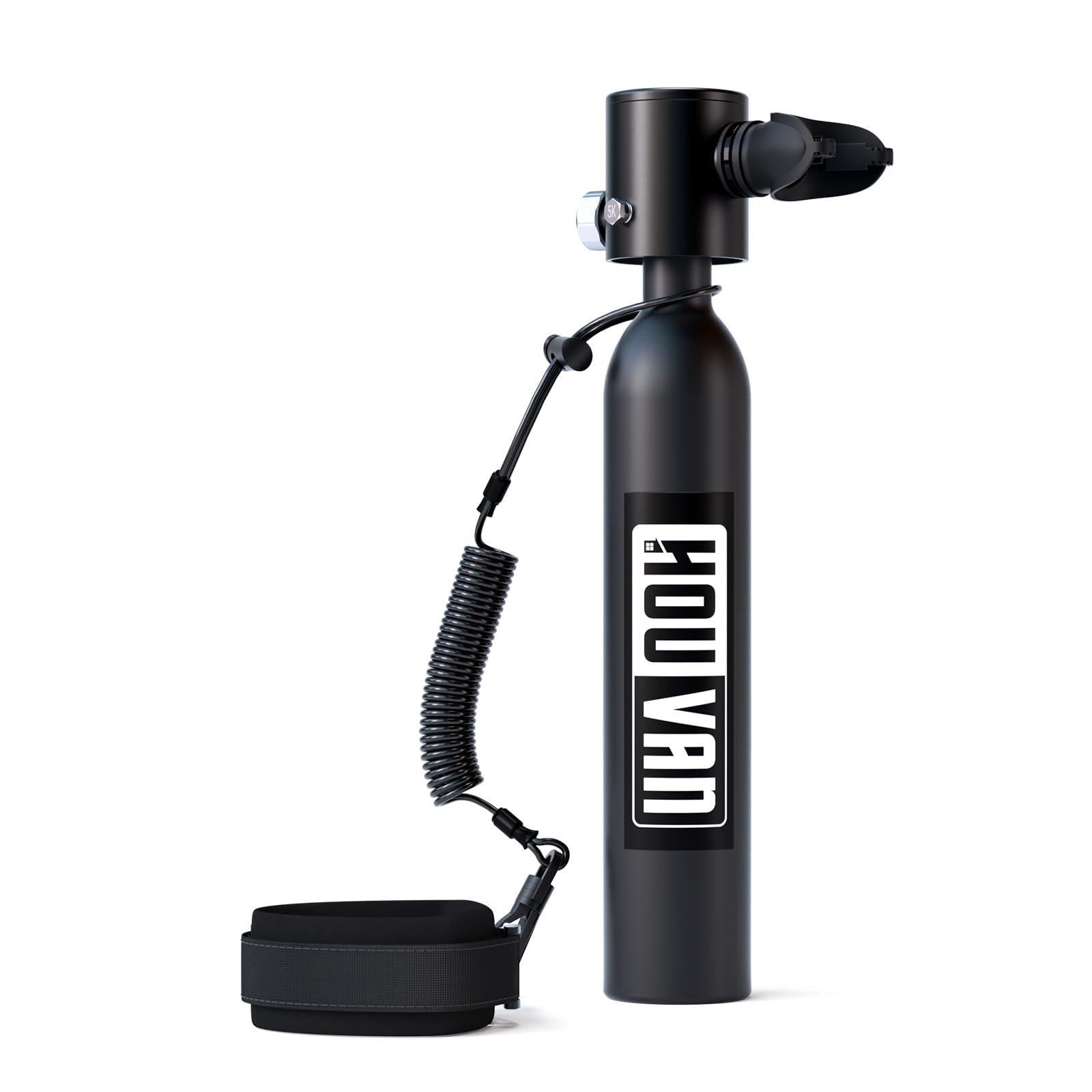 Photo 1 of HOUVAN Mini Scuba Tank 0.5L Diving Tank with DOT Certification Up to 10 Minutes Underwater Breathing Reusable Backup Tanks for Underwater Shooting and Rescue Operations Operations,A-BK