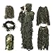 OUTERDO Camo Suits Ghillie Suits 3D Leaves Woodland Camouflage Clothing Army Sniper Military Clothes and Pants for Jungle Hunting,Shooting, Airsoft,Wildlife Photography (Ghillie Suit)
