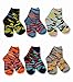 TeeHee Little Boys Cotton Fashion Fun Crew Socks 6 Pair Pack (6-8 Years, Colorful Camo)
