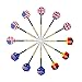 OUTAD 12 PCS Tip Darts with National Flag Flights & 4 Styles - High-grade Aluminum Shafts and Brass Barrels Darts Set