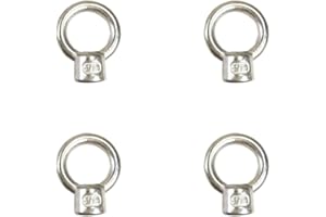 4 Pieces 316 Stainless Steel Lifting Eye Nut 5/16" UNC Marine Grade (5/16" - 4 PK)