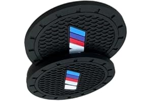 AUTSOP Car Cup Coasters Fit for M2 M3 M4 M5 M8 X3M X4M X5M X6M XM Accessories,Recessed Silicone Anti Slip Cup Holder Coaster Interior Accessories 2.75in 2Pack