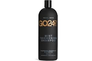 Real Men Mint Thickening Shampoo by GO247 for Men - 33.8 oz Shampoo