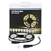 16.4ft Led Flexible Light Strip,300 Units SMD 2835 LEDs,12V DC Non-waterproof DIY Holiday Home Kitchen Car Bar Indoor Party Decoration(Warm White)