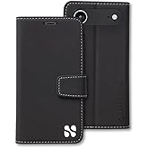 SafeSleeve Wallet Leather Case for iPhone 17 Air EMF Blocker for Cell Phone with 3 Card Holder & Adjustable Stand – Magnetic Closure, and Magnetic Folio Protection for Daily Use (Black)