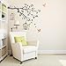 DECOWALL DW-1510 Birds on Tree Branch with Bird Cages Kids Wall Stickers Wall Decals Peel and Stick Removable Wall Stickers for Kids Nursery Bedroom Living Room (Grey) d?cor