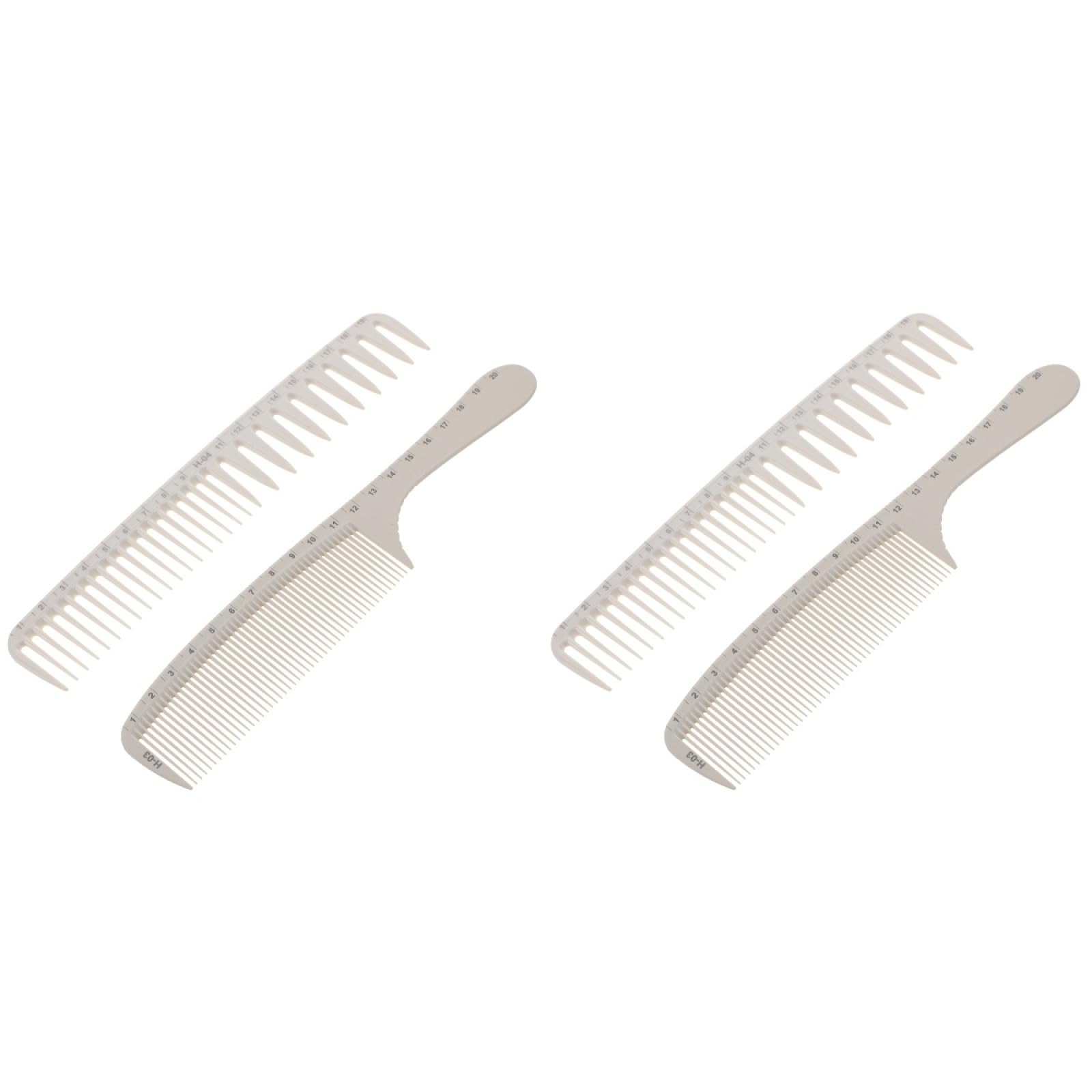 Mikinona 4pcs Hair Cutting Comb Anti-static Barber Combs for Hairdressing and Styling Ergonomic Design with Wide and Thin Teeth for Salon and Home Use