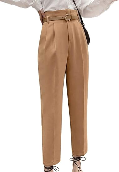 Amazon Youyouok レディース カジュアルパンツ 春と秋 気質ハイウエスト ゆるい スリム ハーレムパンツ 無地 野生 スーツパンツ 小さな足のズボン 9分のズボン S Xl ロングパンツ 通販