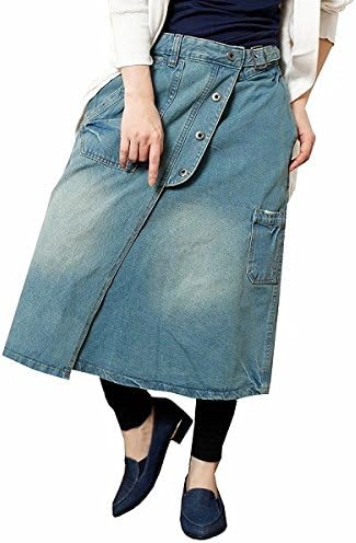 Amazon ゴールドジャパン 大きいサイズ Goldjapan Ll 4l デニムラップスカート ユーズドブルー Ll スカート 通販