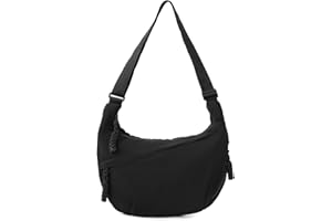 RUNGION Hobo Bag for Women Men Crescent Shoulder Bag Retro Nylon Canvas Crossbody Bag Slouchy Corduroy Dumpling Bag Purse