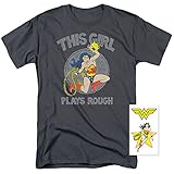 Wonder Woman Plays Rough T Shirt and Exclusive Stickers