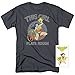 Popfunk Wonder Woman Plays Rough Licensed T-Shirt & Stickers (Medium) Charcoal