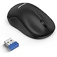 TECKNET Small Wireless Mouse, 2.4G Ergonomic Portable Mouse, Small Cordless Mouse, Wireless Laptop Mouse, Computer Mice for Laptop, PC, Mac - Black