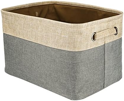 Songsongstore Home Rectangular Foldable Storage Bin Organizer Basket with Handles-Toy Storage for Baby &amp; Kids Toys, Clothes, Cars and Books without Cover, Sapphire