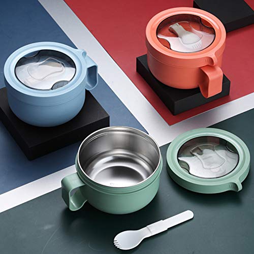 AUEDC-Stainless-Steel-Bento-Lunch-Box-Bowls-Sets-Leak-Proof-Food-Storage-Container-Food-Bowls-Instant-Noodle-Bowl-with-Lid-And-Handle-for-Soup-Noodle-RamenBlue850ML