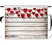 LB 7x5ft Valentines Day Backdrop Red Love Heart Rustic Wood Wall Backdrops for Photography Mother's Day Baby Bridal Shower Newborn Kid Birthday Party Decor Photo Booth Studio Props