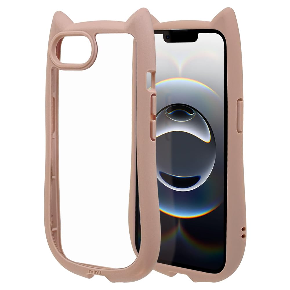 ラスタバナナ iPhone16 e 専用 ハイブリッド 猫耳 mimi TPUバンパー スモーキーピンクの商品画像